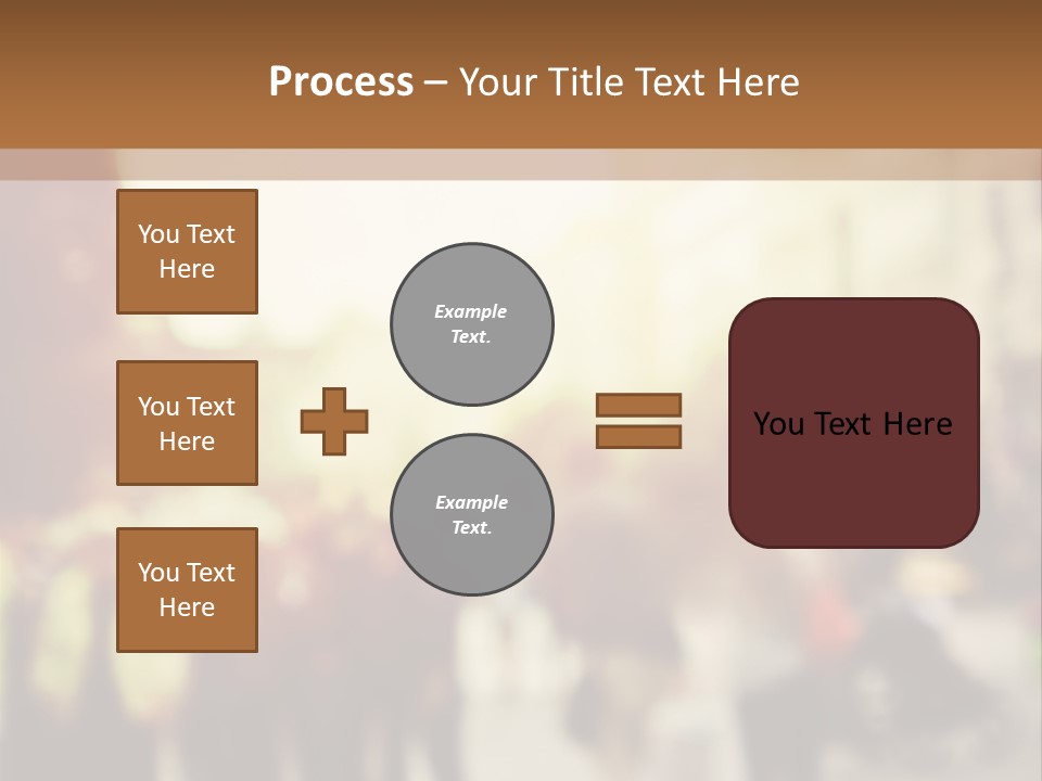 A Group Of People Walking Down A Street PowerPoint Template