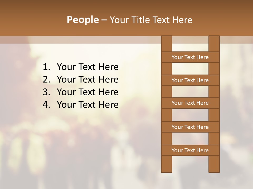 A Group Of People Walking Down A Street PowerPoint Template