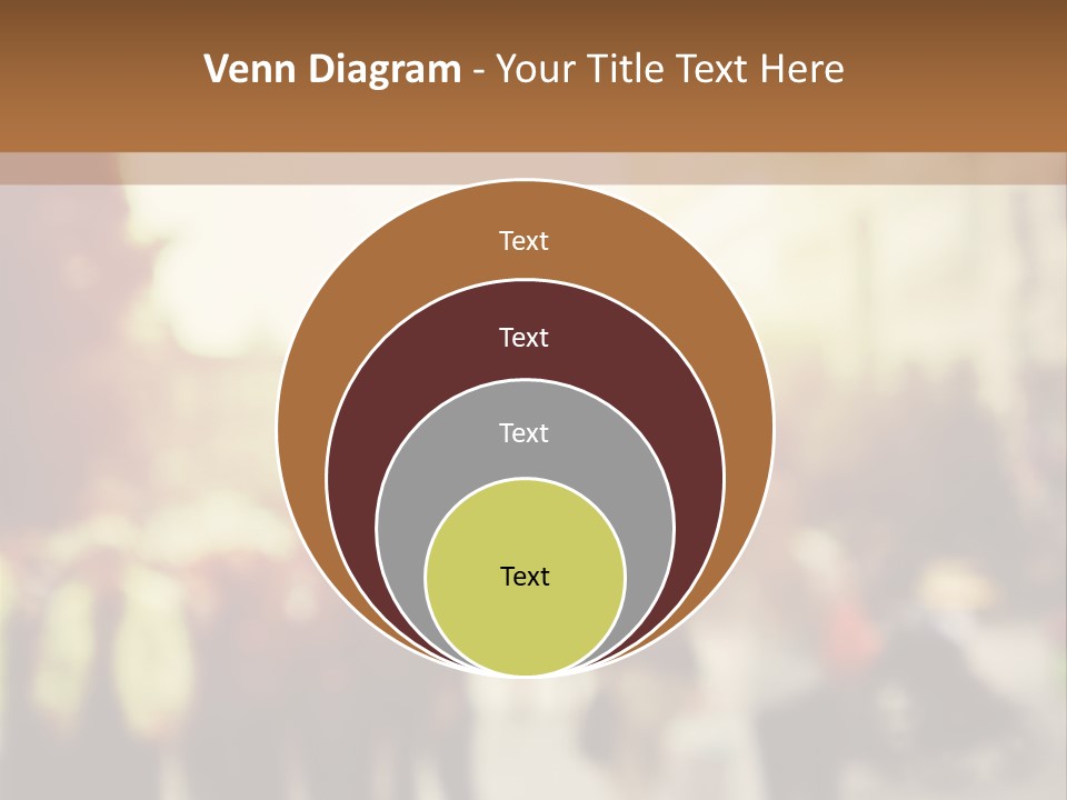 A Group Of People Walking Down A Street PowerPoint Template