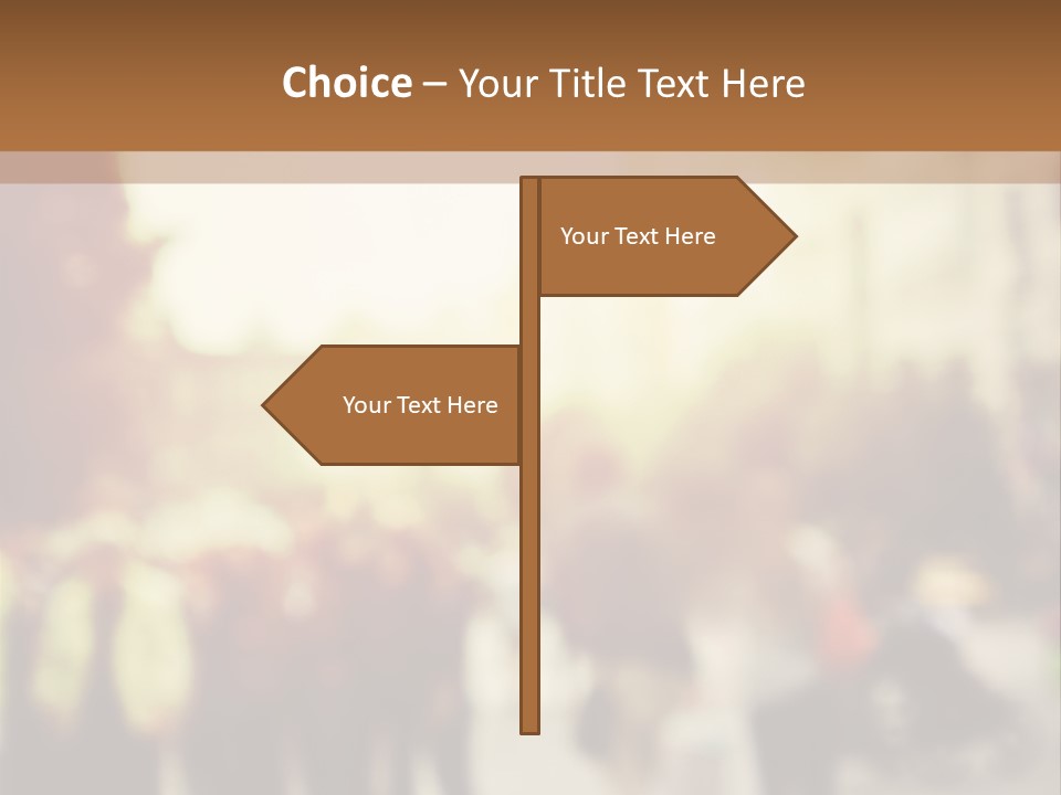 A Group Of People Walking Down A Street PowerPoint Template