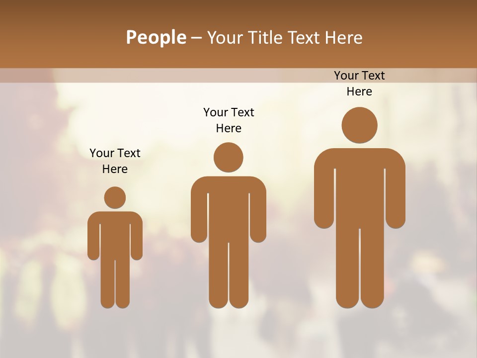 A Group Of People Walking Down A Street PowerPoint Template