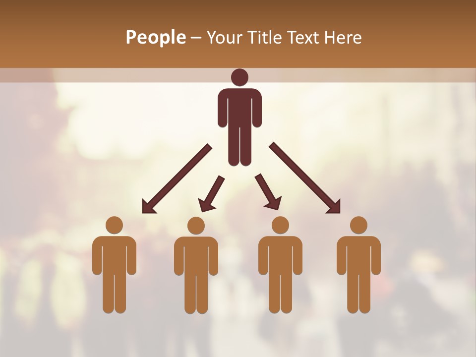 A Group Of People Walking Down A Street PowerPoint Template