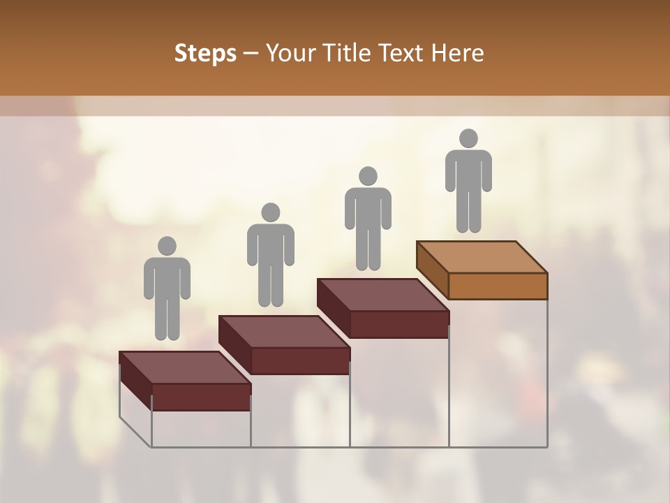 A Group Of People Walking Down A Street PowerPoint Template