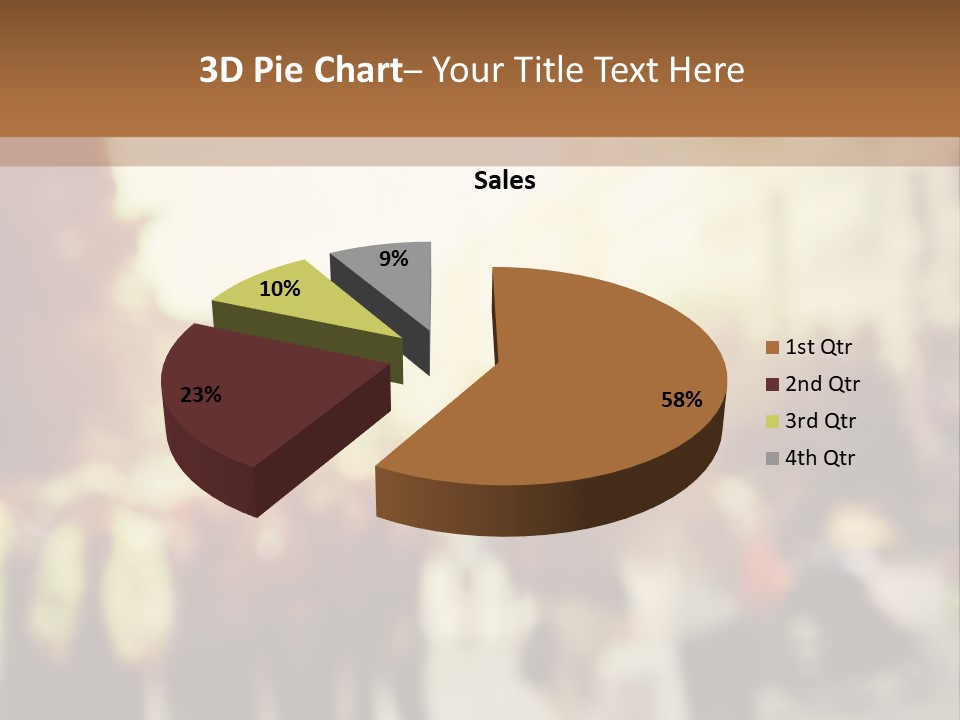 A Group Of People Walking Down A Street PowerPoint Template