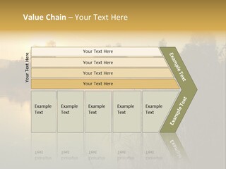 The Sun Is Setting Over A Lake With Reeds In The Foreground PowerPoint Template