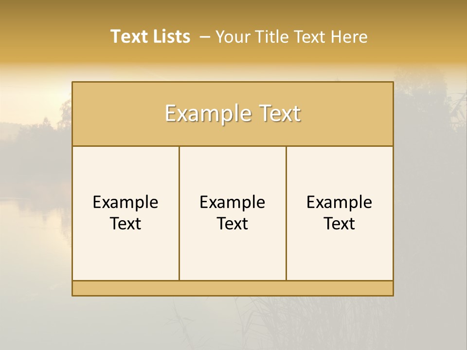 The Sun Is Setting Over A Lake With Reeds In The Foreground PowerPoint Template