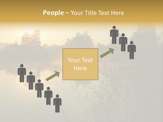 The Sun Is Setting Over A Lake With Reeds In The Foreground PowerPoint Template