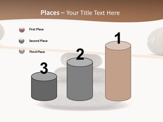 A Balance Scale With Rocks On Top Of It PowerPoint Template