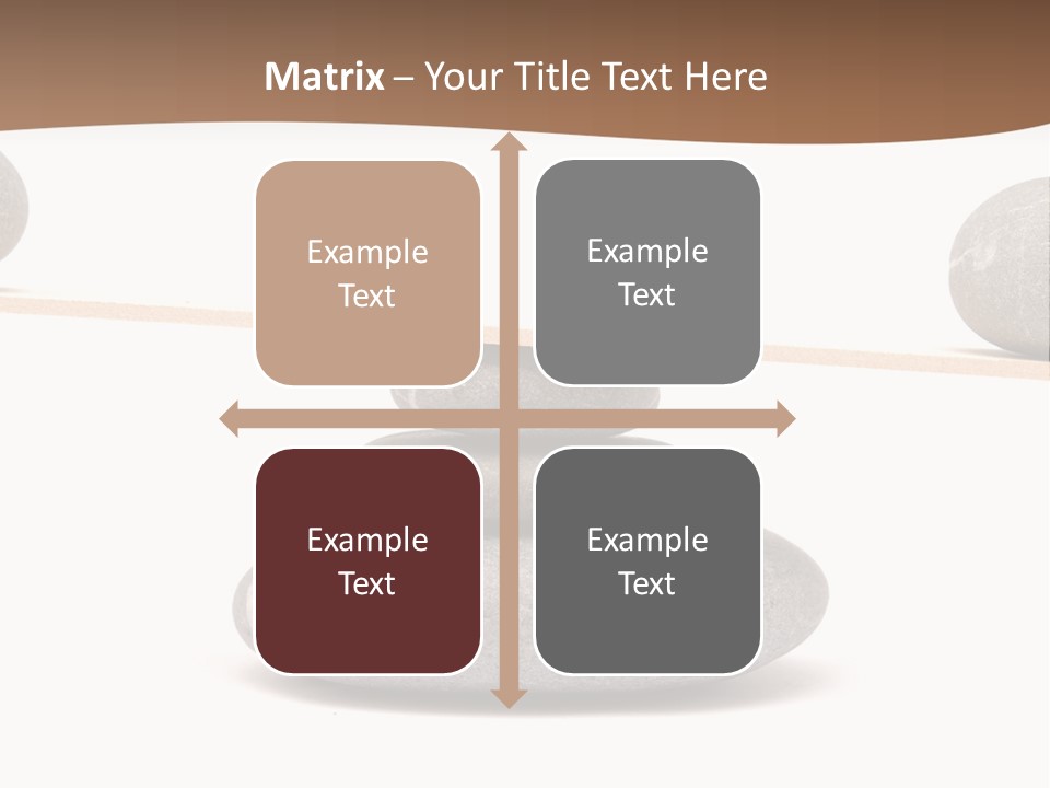 A Balance Scale With Rocks On Top Of It PowerPoint Template