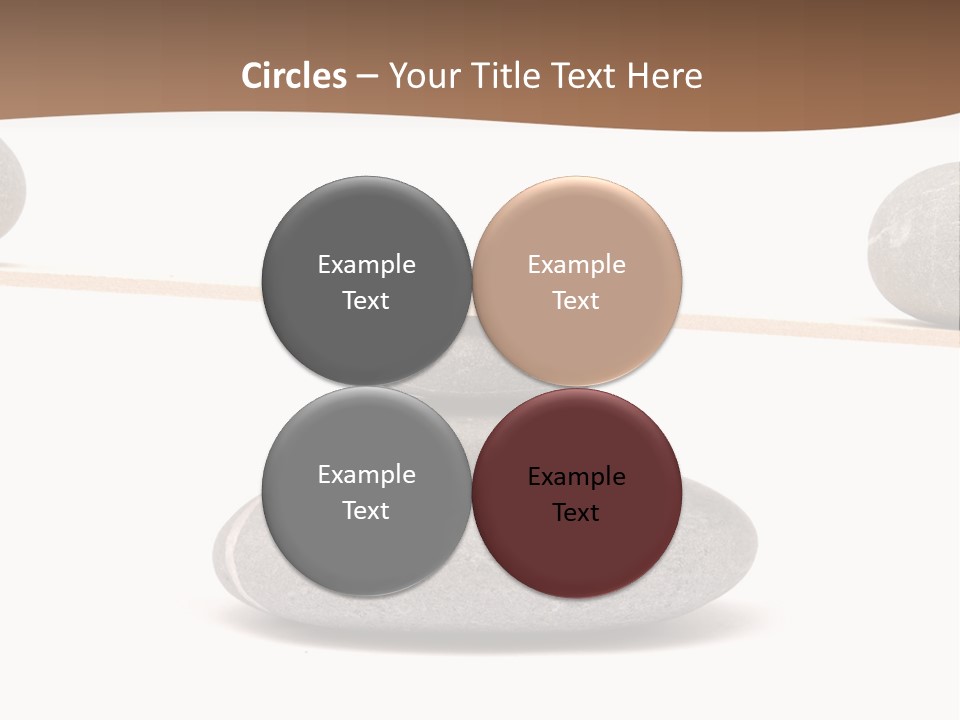 A Balance Scale With Rocks On Top Of It PowerPoint Template