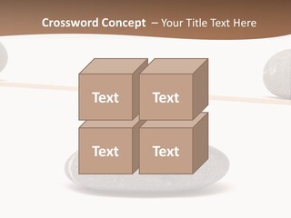 A Balance Scale With Rocks On Top Of It PowerPoint Template