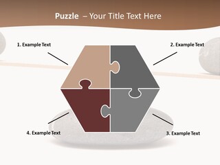 A Balance Scale With Rocks On Top Of It PowerPoint Template