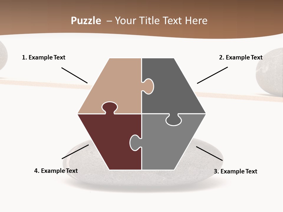 A Balance Scale With Rocks On Top Of It PowerPoint Template