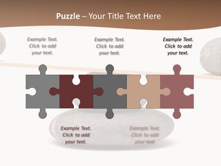 A Balance Scale With Rocks On Top Of It PowerPoint Template