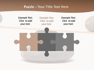 A Balance Scale With Rocks On Top Of It PowerPoint Template