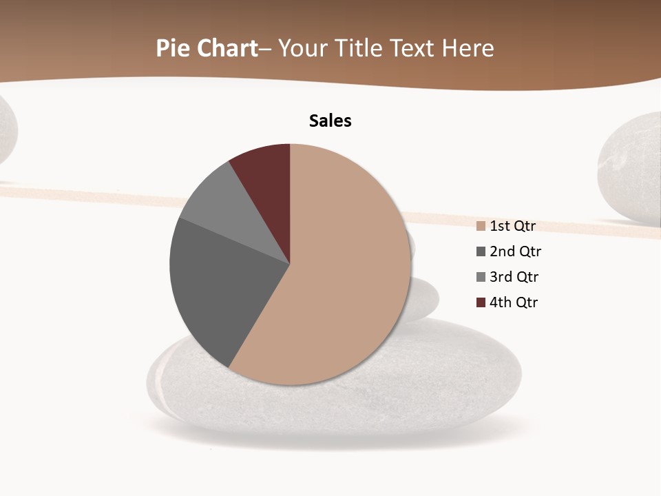 A Balance Scale With Rocks On Top Of It PowerPoint Template