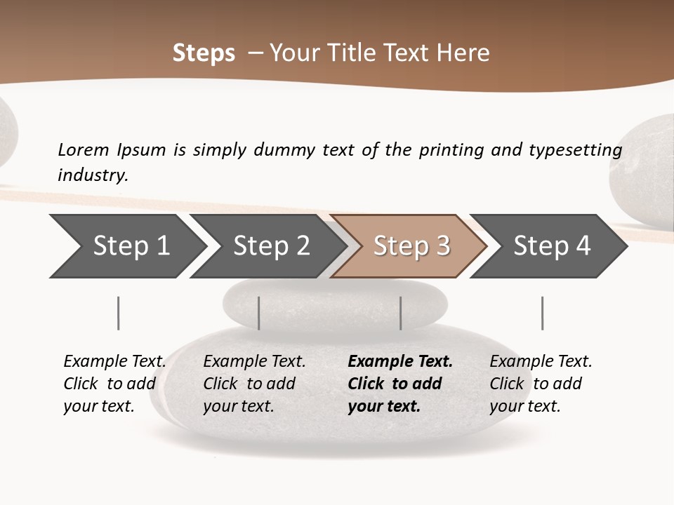 A Balance Scale With Rocks On Top Of It PowerPoint Template
