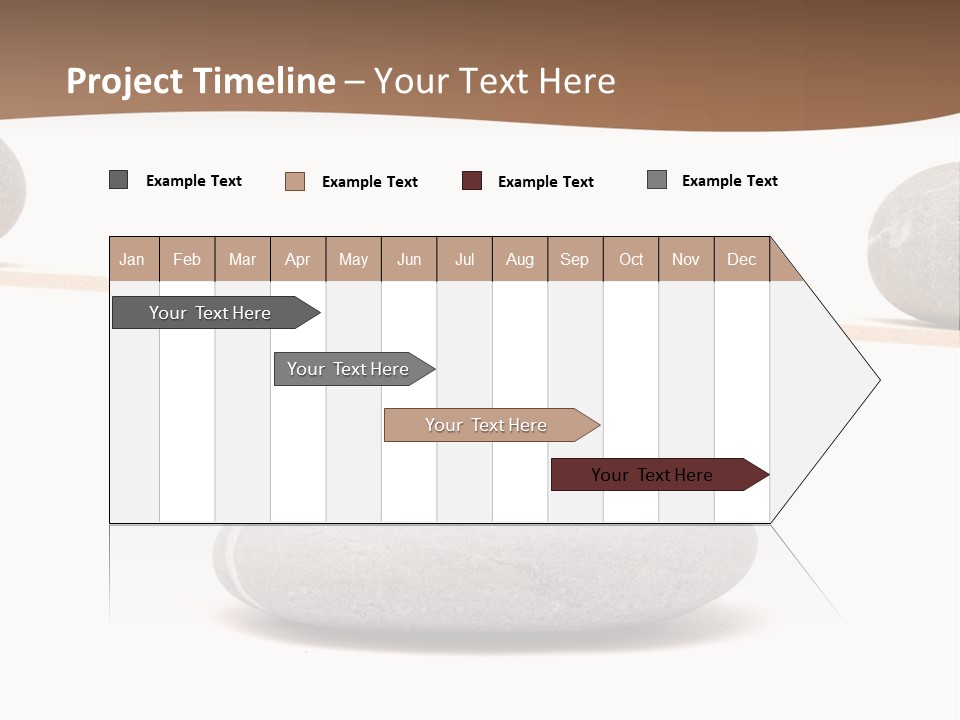A Balance Scale With Rocks On Top Of It PowerPoint Template
