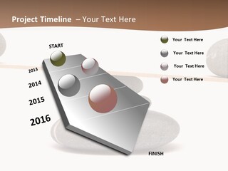 A Balance Scale With Rocks On Top Of It PowerPoint Template
