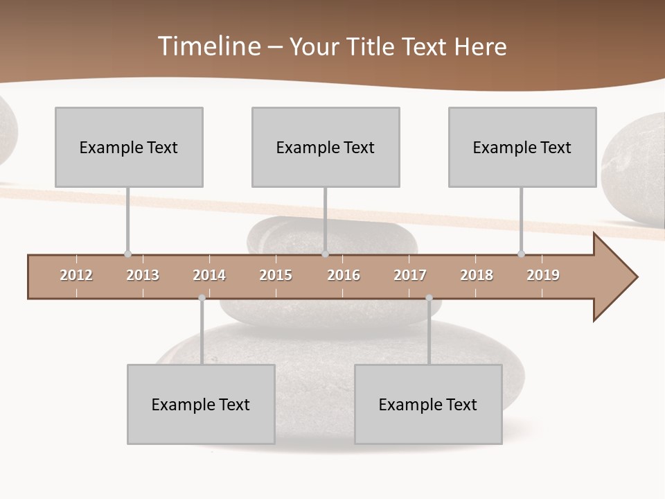 A Balance Scale With Rocks On Top Of It PowerPoint Template