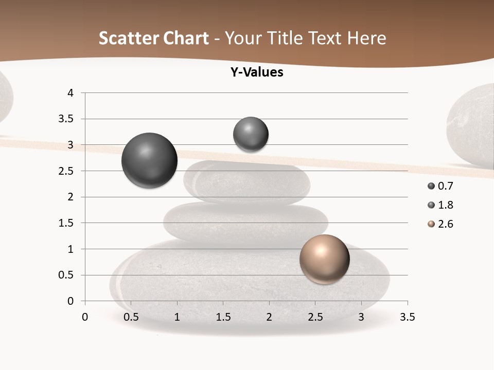 A Balance Scale With Rocks On Top Of It PowerPoint Template