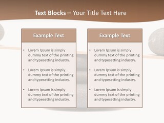 A Balance Scale With Rocks On Top Of It PowerPoint Template