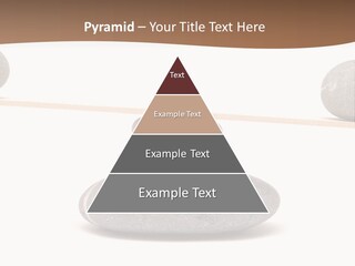 A Balance Scale With Rocks On Top Of It PowerPoint Template