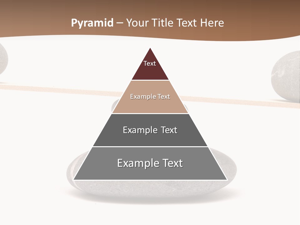 A Balance Scale With Rocks On Top Of It PowerPoint Template