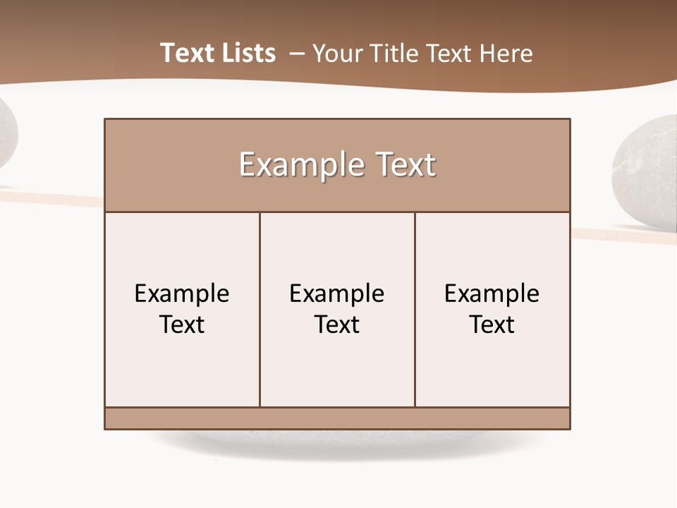 A Balance Scale With Rocks On Top Of It PowerPoint Template