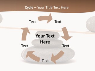 A Balance Scale With Rocks On Top Of It PowerPoint Template