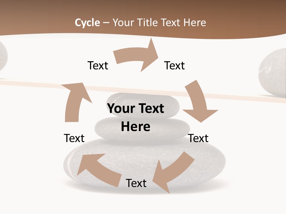 A Balance Scale With Rocks On Top Of It PowerPoint Template