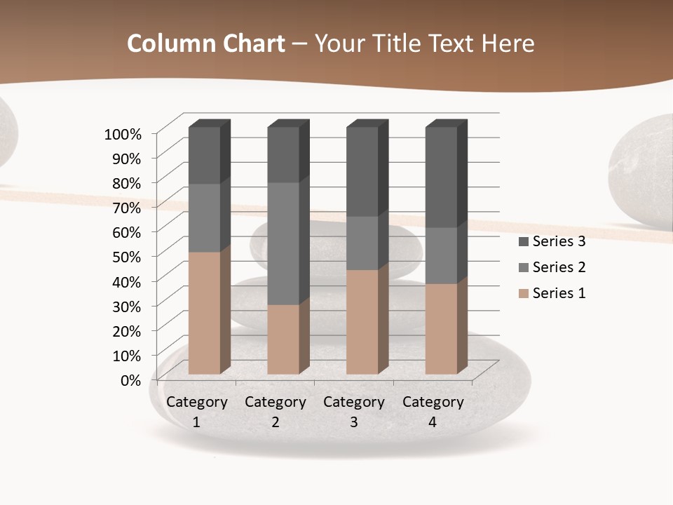 A Balance Scale With Rocks On Top Of It PowerPoint Template