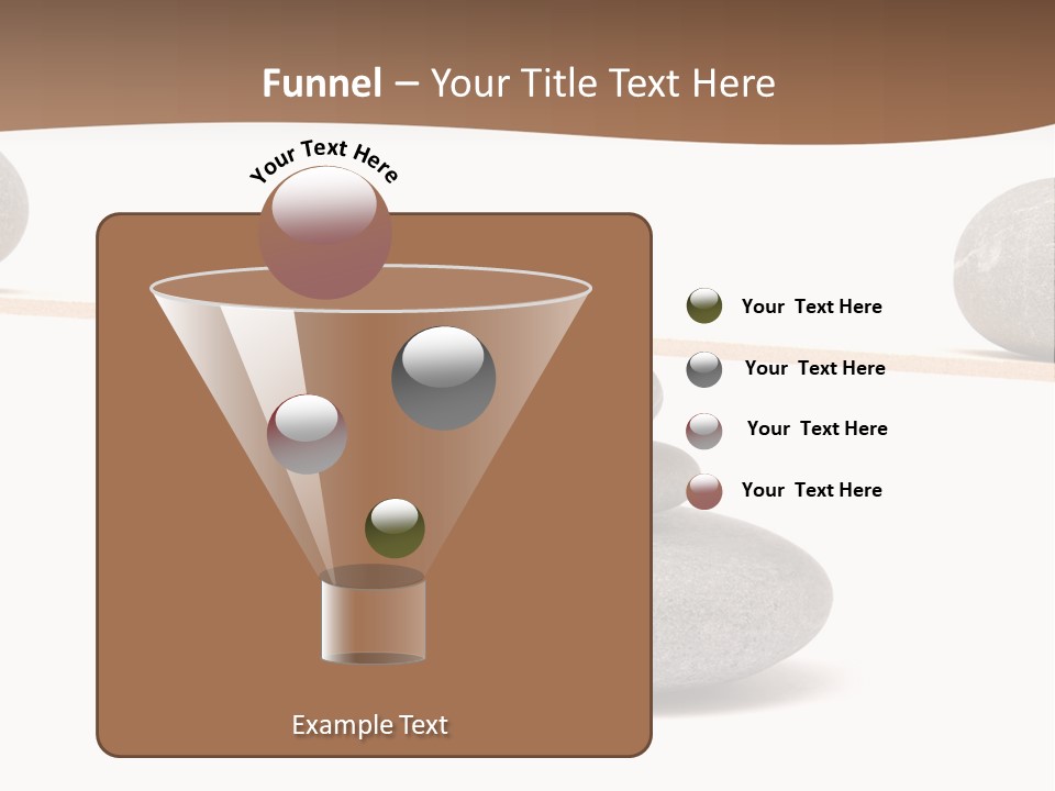 A Balance Scale With Rocks On Top Of It PowerPoint Template