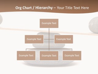 A Balance Scale With Rocks On Top Of It PowerPoint Template