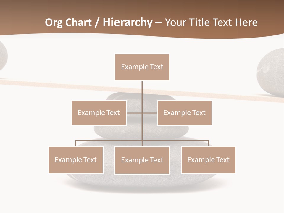 A Balance Scale With Rocks On Top Of It PowerPoint Template