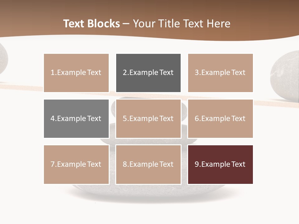 A Balance Scale With Rocks On Top Of It PowerPoint Template