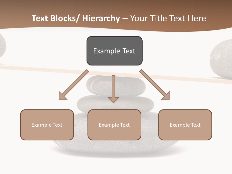 A Balance Scale With Rocks On Top Of It PowerPoint Template