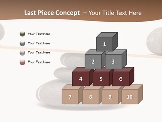 A Balance Scale With Rocks On Top Of It PowerPoint Template