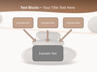 A Balance Scale With Rocks On Top Of It PowerPoint Template