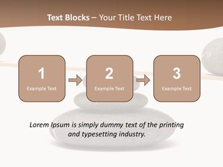 A Balance Scale With Rocks On Top Of It PowerPoint Template