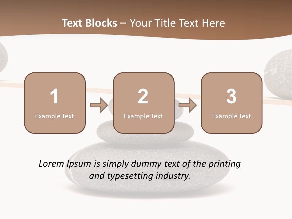 A Balance Scale With Rocks On Top Of It PowerPoint Template