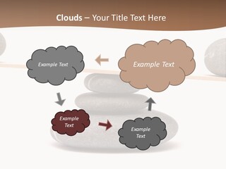 A Balance Scale With Rocks On Top Of It PowerPoint Template