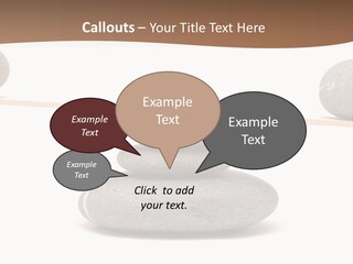 A Balance Scale With Rocks On Top Of It PowerPoint Template