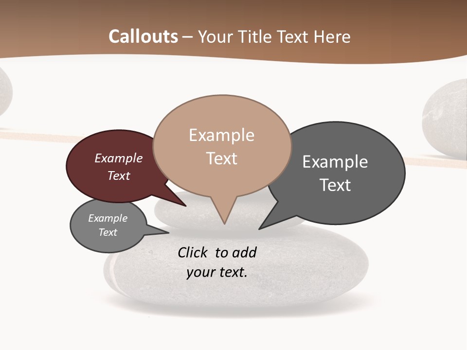 A Balance Scale With Rocks On Top Of It PowerPoint Template