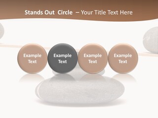 A Balance Scale With Rocks On Top Of It PowerPoint Template