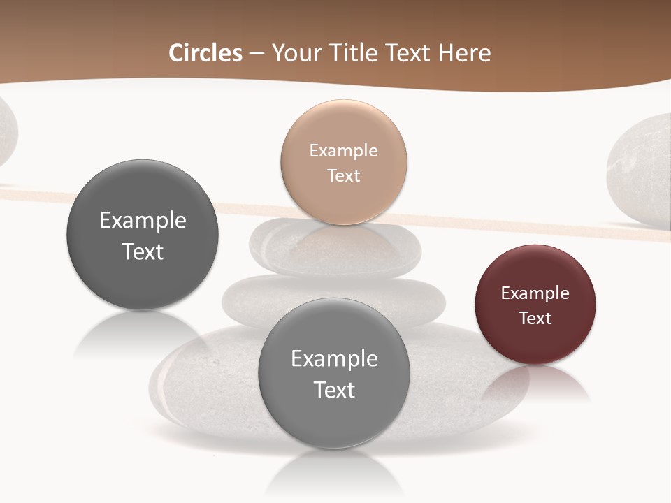 A Balance Scale With Rocks On Top Of It PowerPoint Template