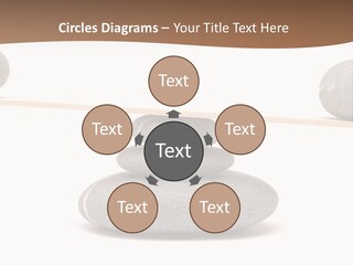 A Balance Scale With Rocks On Top Of It PowerPoint Template