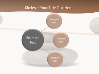 A Balance Scale With Rocks On Top Of It PowerPoint Template