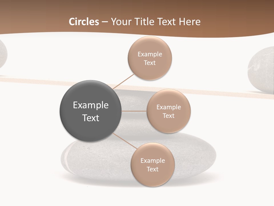 A Balance Scale With Rocks On Top Of It PowerPoint Template
