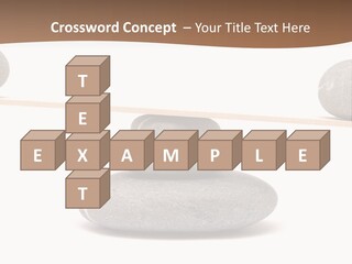 A Balance Scale With Rocks On Top Of It PowerPoint Template
